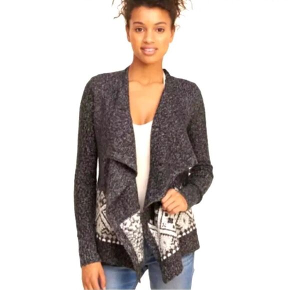 Hollister Open Front Aztec Cardigan Sweater Nordic Sz S - Picture 9 of 9